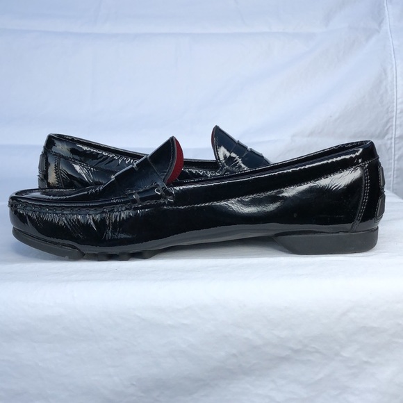 Salvatore Ferragamo Black Patent Leather Penny Loafer/Moccasin, Nero Calf - Picture 8 of 15